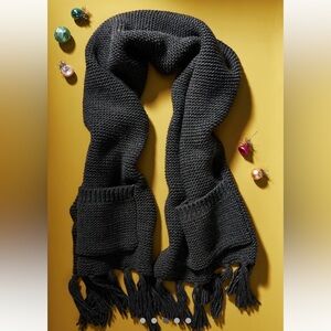 •ANTHROPOLOGIE• fringed pocket scarf